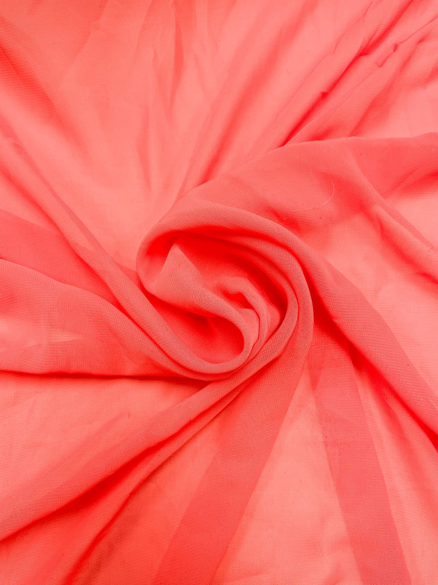 Nylon Chiffon - Bright Cantaloupe Orange