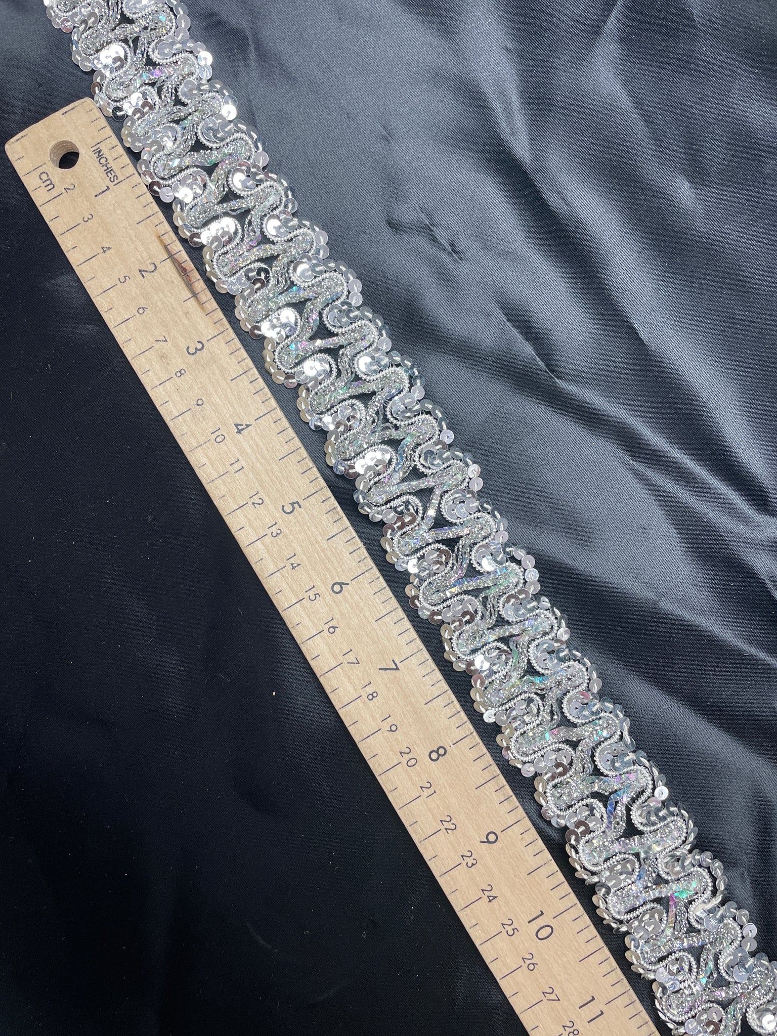 Sequin and Lurex Trim-By-the-Yard - Silver