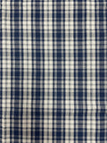 2021 1 YD Cotton Printed Plaid - Blue and White