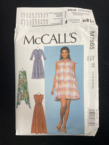 2017 McCall's 7565 Pattern - Dresses FACTORY FOLDED