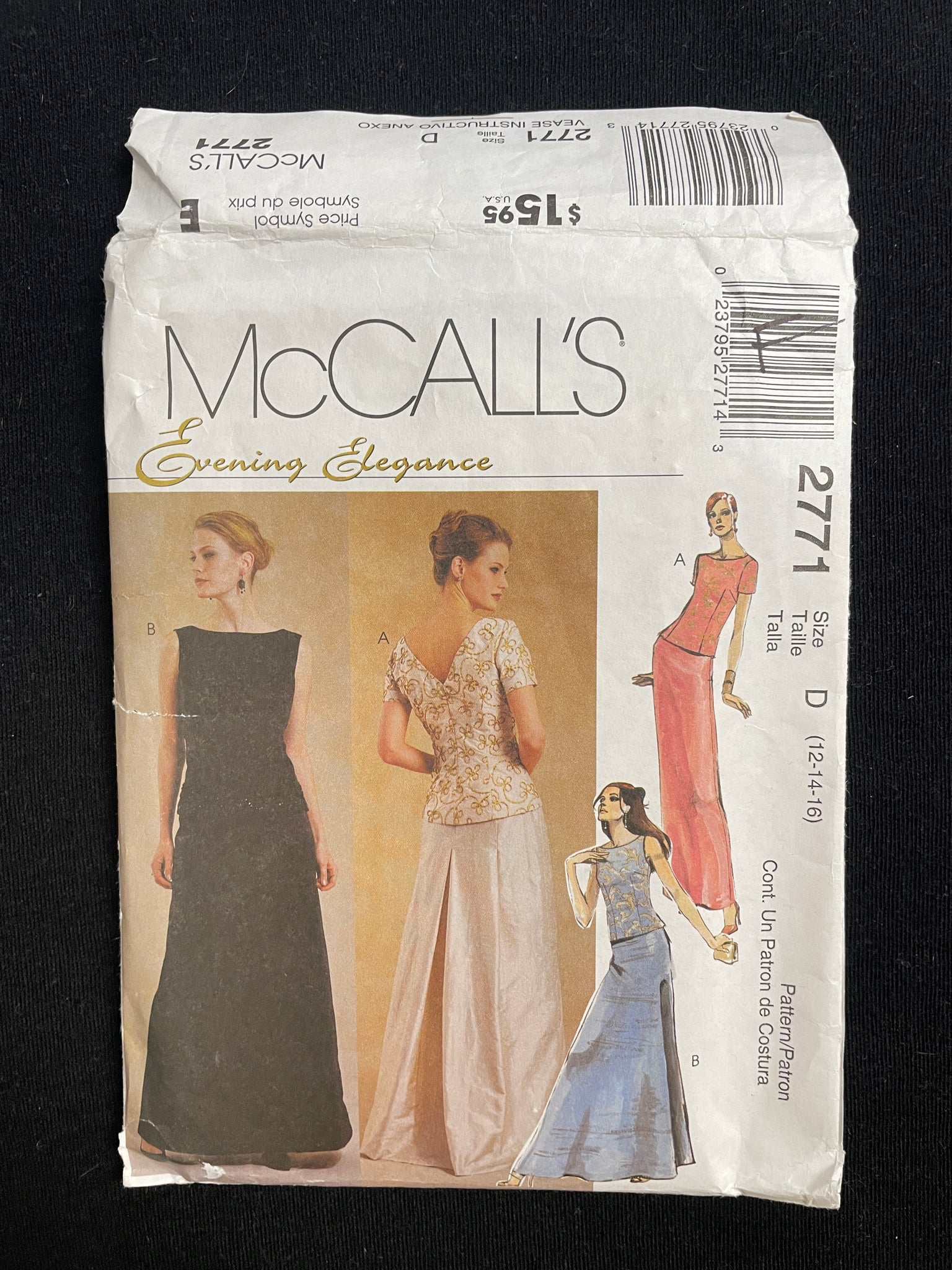 2000 McCall's 2771 Sewing Pattern - Bodices and Skirts