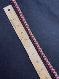 3 7/8 YD Rayon and Lurex Gimp Trim - Maroon and Gold Lurex