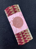 3 7/8 YD Rayon and Lurex Gimp Trim - Maroon and Gold Lurex