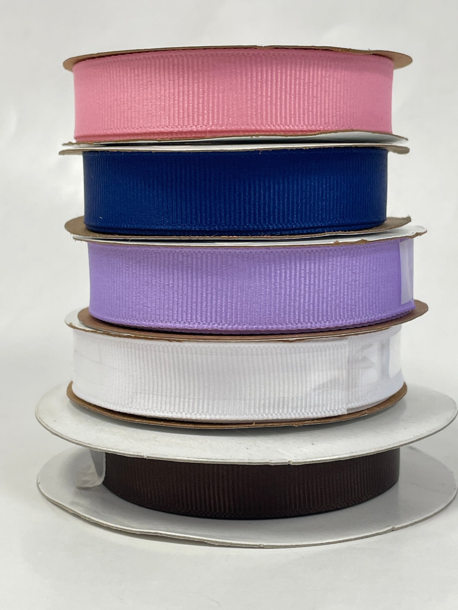 Polyester Grosgrain Ribbon Bundle 5/8" - Various Colors and Lengths
