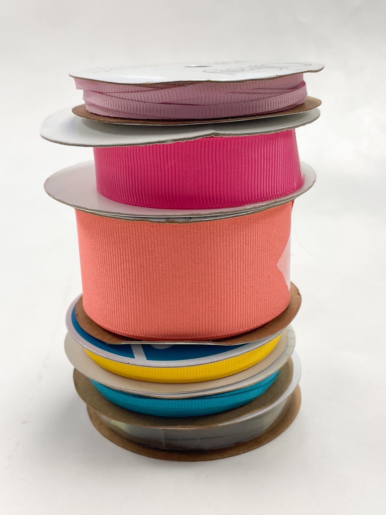 Polyester Grosgrain Ribbon Bundle - Various Colors and Widths