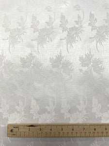 Polyester Floral Jacquard Vintage - White