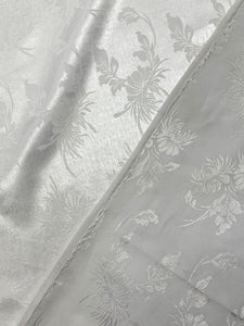 Polyester Floral Jacquard Vintage - White