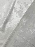Polyester Floral Jacquard Vintage - White