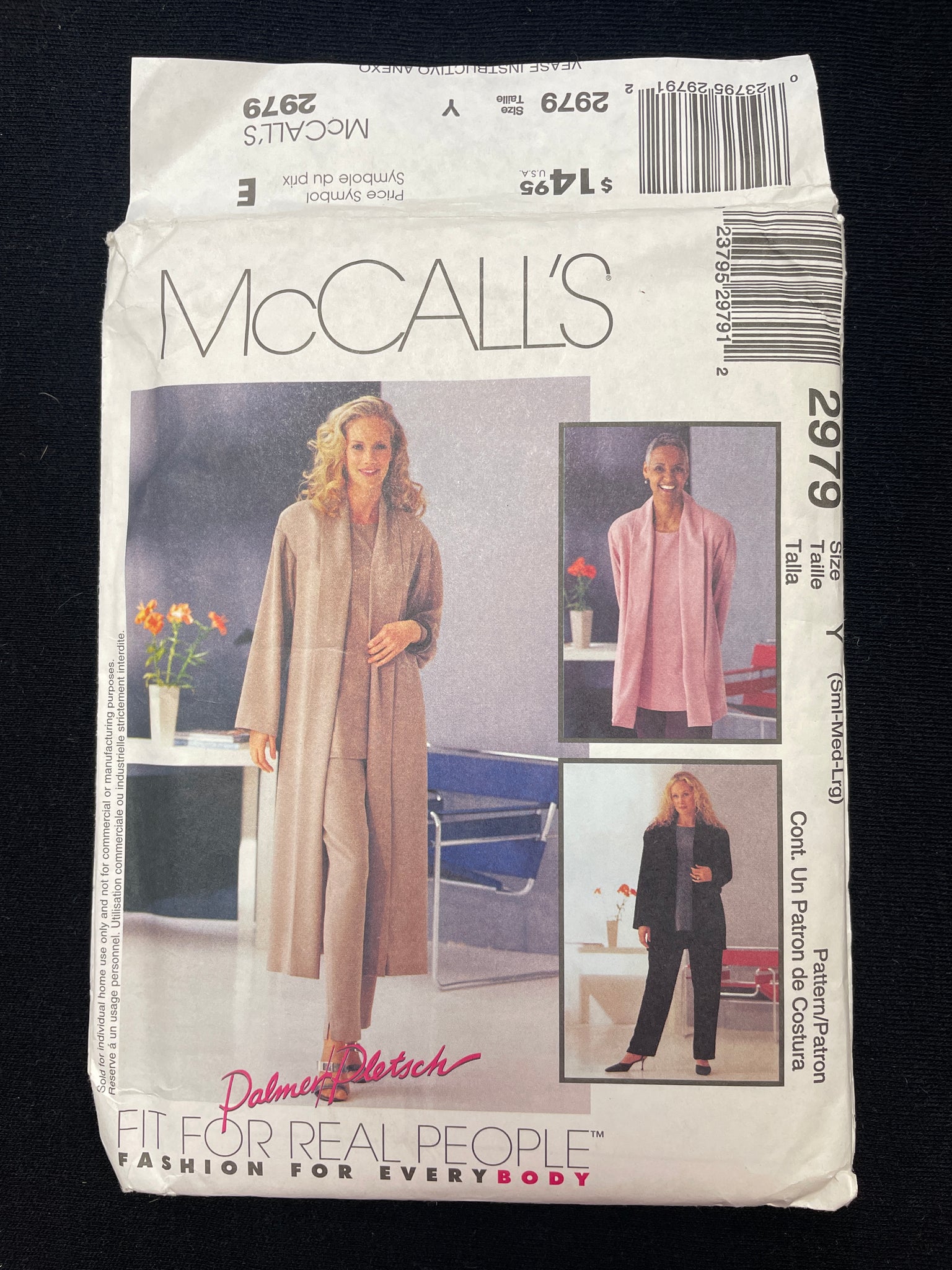 2000 McCall's 2979 Sewing Pattern - Adult Duster, Jacket, Top and Pants FACTORY FOLDED
