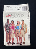 2001 McCall's 236 Sewing Pattern - Junior and Adult Camp Shirt, Pants and Shorts FACTORY FOLDED