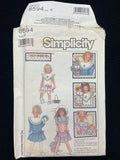 1987 Simplicity 8594 Sewing Pattern - Child's Dresses and Collars FACTORY FOLDED