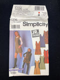 2003 Simplicity 5336 Sewing Pattern - Junior's Jumper Dress FACTORY FOLDED
