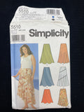 2003 Simplicity 5510 Sewing Pattern - Adult Skirts FACTORY FOLDED