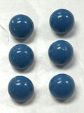 Buttons Plastic Set of 6 - Medium Blue