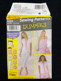 2004 Simplicity 5205 Sewing Pattern - Junior's Tops, Shorts and Cropped Pants FACTORY FOLDED
