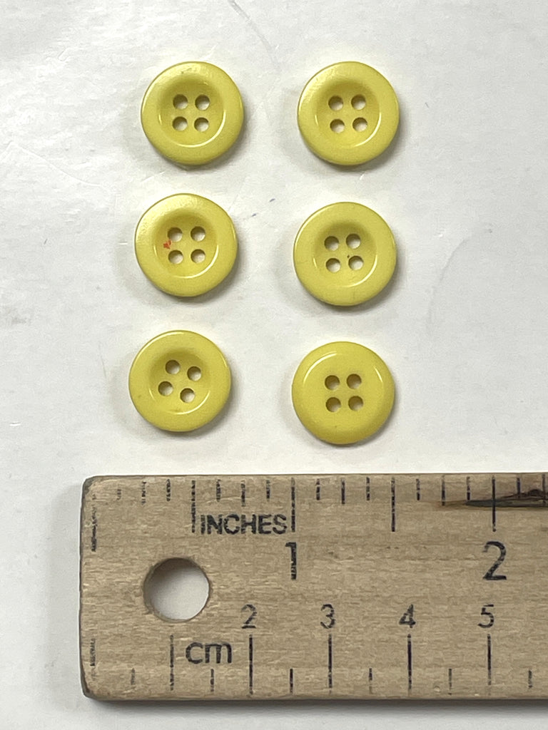 Yellow Button Set Buttons Plastic Set of 6 - Yellow – Lucky DeLuxe Fabrics