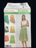2004 Simplicity 5005 Sewing Pattern - Adult Skirts FACTORY FOLDED