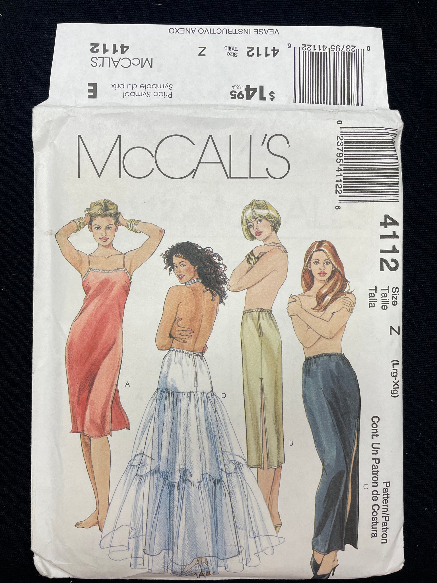 2003 McCall's 4112 Sewing Pattern - Adult Slips and Petticoat Skirt FACTORY FOLDED