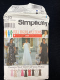 1996 Simplicity 7163 Sewing Pattern - Adult Dresses FACTORY FOLDED