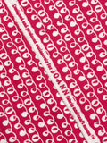 1 3/8 YD Cotton Flannel - Hot Pink with White Squiggles