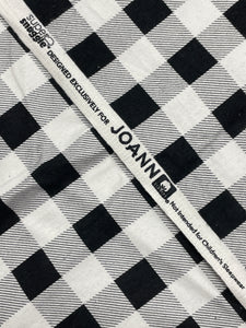 Cotton Flannel Printed Buffalo Plaid - Black and White