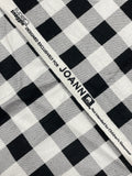 Cotton Flannel Printed Buffalo Plaid - Black and White