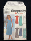 2002 Simplicity 7217 Sewing Pattern - Adult Dresses FACTORY FOLDED