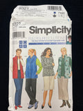 2000 Simplicity 9321 Sewing Pattern - Adult Knit Vest, Pants, Skirt and Top FACTORY FOLDED