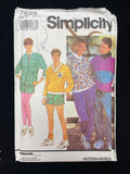 1991 Simplicity 7525 Sewing Pattern - Adult Pants, Shorts, Jacket and Knit Top FACTORY FOLDED