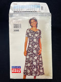 1995 See & Sew 3986 Sewing Pattern - Adult Dress FACTORY FOLDED