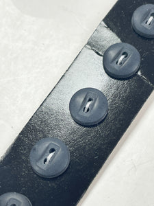 SALE Buttons Plastic Set of 7 - Charcoal Gray