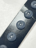 SALE Buttons Plastic Set of 7 - Charcoal Gray