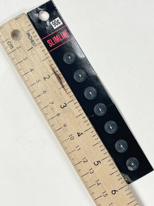 SALE Buttons Plastic Set of 7 - Charcoal Gray