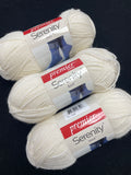 Superwash Merino Wool/Bamboo Rayon/ Nylon Yarn - Off White
