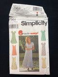 1997 Simplicity 7964 Sewing Pattern - Adult Dress FACTORY FOLDED