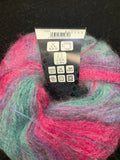 Mohair/Silk Yarn - Variegated Hot Pink, Purple, and Teal
