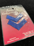 Iron-On Embroidered Chevron Appliqués -  Royal Blue, Navy Blue or Red