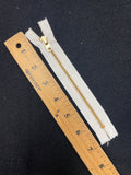 Zipper 5.5" - Cream with Brass Teeth