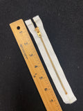 Zipper 5.5" - Barely Off White with Brass Teeth