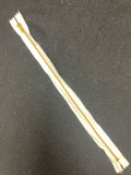 Zipper 16" - Off White with Brass Teeth