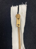 Zipper 16" - Off White with Brass Teeth