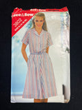1980's See & Sew 3802 Sewing Pattern - Adult Dress FACTORY FOLDED