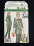 2004 Simplicity 4746 Sewing Pattern - Adult Coat, Pants, and Tote FACTORY FOLDED
