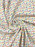 Cotton Flannel - White with Polka Dots