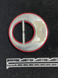 Buckle Fabric Covered Metal Vintage - Navy Blue, Red, Off White, Gray, Beige, or Teal