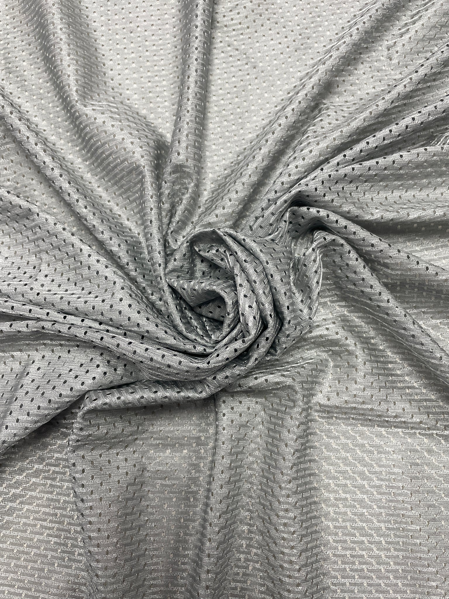 3/4 YD Polyester Sports Mesh Knit Remnant - Gray