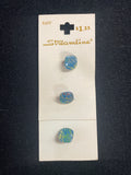 Buttons Plastic Set of 2 or 3 Vintage - Holographic Rounded Squares
