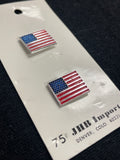 Buttons Metal Set of 2 Vintage - American Flags