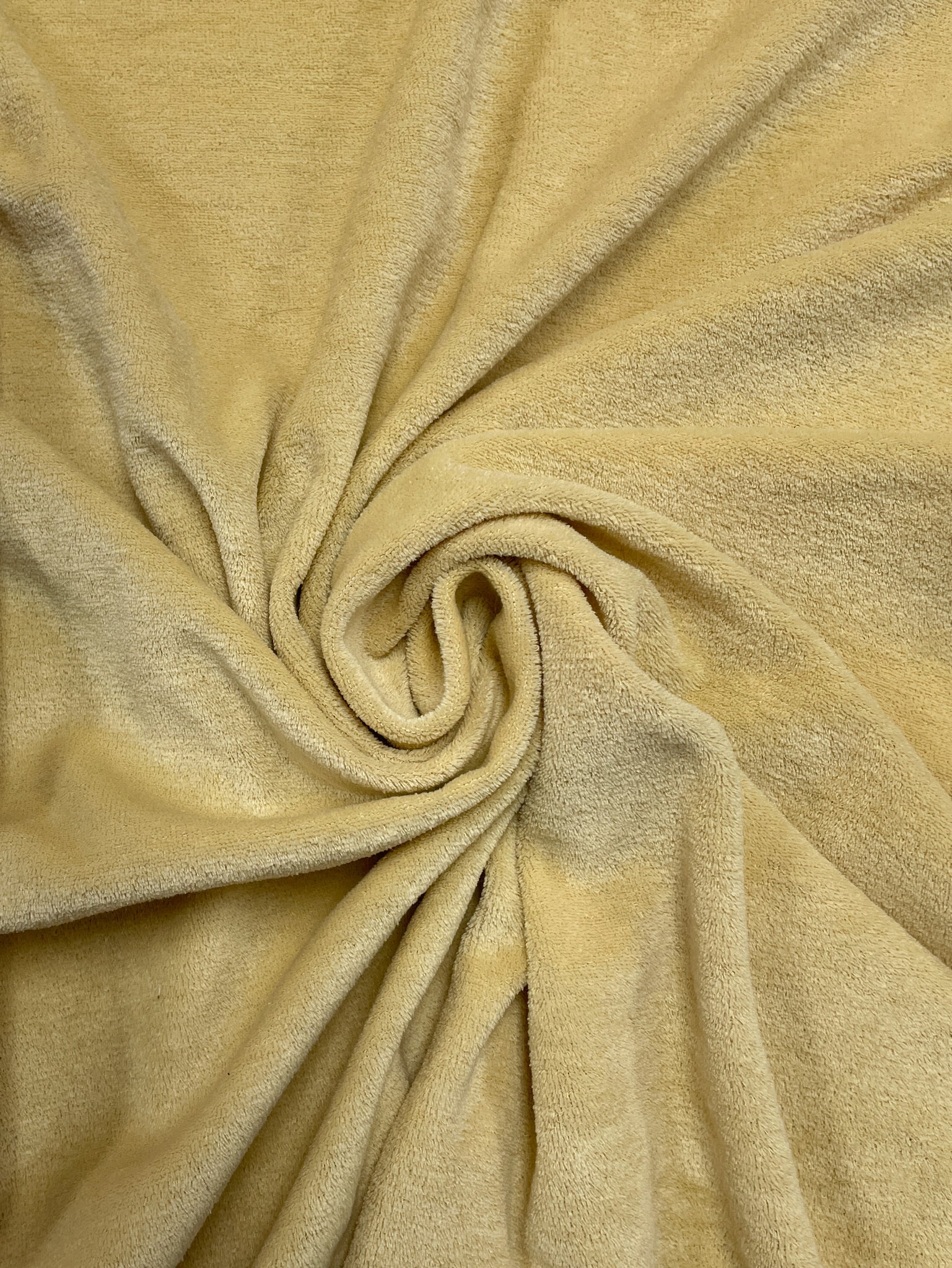 1 1/2 YD Polyester Stretch Knit Velour - Beige