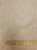 2 7/8 YD Linen Yarn-Dyed Stripes - Warm Brown and Beige